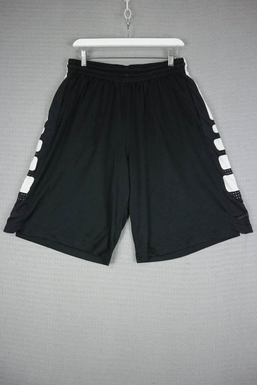 Nike Dri-Fit Black White Basketball Athletic Shorts Baggy Size Youth XL 30W